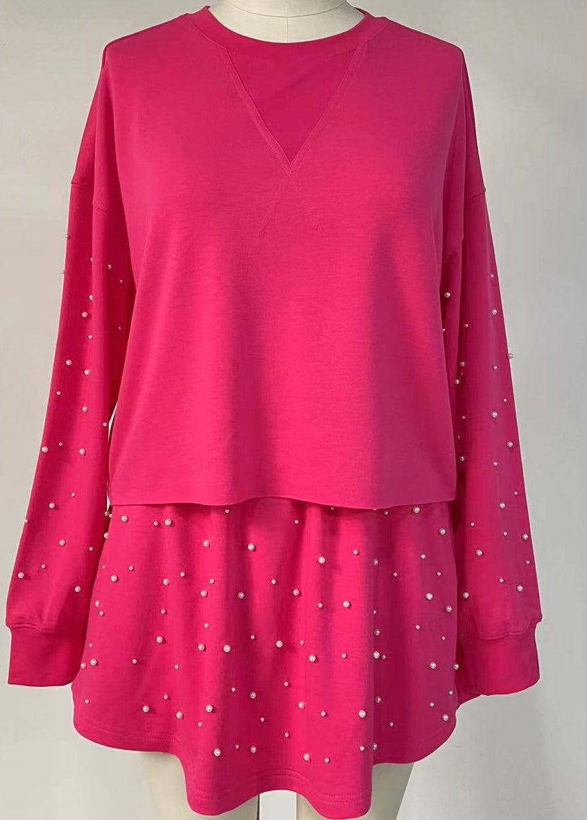 Sweatshirt with skort sets